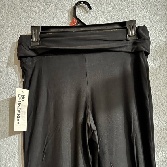 No Boundaries Foldover Black Flared Pants Leggings - Picture 2 of 5